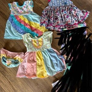 Matilda Jane And Matilda Jane Platinum Colorful Toddler Dresses Set
